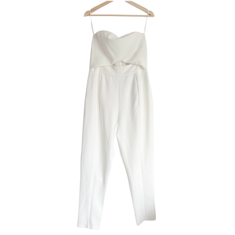 Black Halo Jada Jumpsuit White Porcelain Women’s 12 - Picture 5 of 11